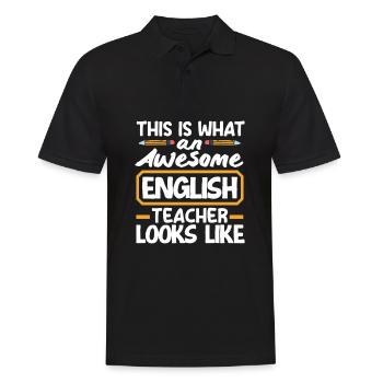 Lustiges Lehrer Lehrerinnen Geschenk - Männer Poloshirt - Schwarz - Vorne - Kai (181cm)