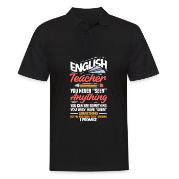 Lustiges Lehrer Lehrerinnen Geschenk - Männer Poloshirt - Schwarz - Vorne - Kai (181cm)