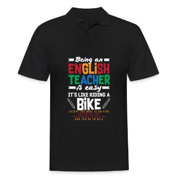 Lustiges Lehrer Lehrerinnen Geschenk - Männer Poloshirt - Schwarz - Vorne - Kai (181cm)