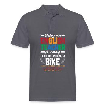 Lustiges Lehrer Lehrerinnen Geschenk - Männer Poloshirt - Anthrazit - Vorne - Nico (186cm)