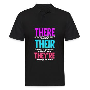 Lustiges Lehrer Lehrerinnen Geschenk - Männer Poloshirt - Schwarz - Vorne - Kai (181cm)