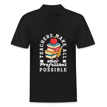 Lustiges Lehrer Lehrerinnen Geschenk - Männer Poloshirt - Schwarz - Vorne - Kai (181cm)
