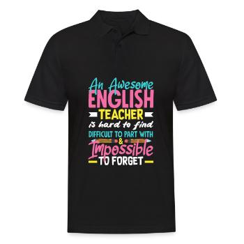 Lustiges Lehrer Lehrerinnen Geschenk - Männer Poloshirt - Schwarz - Vorne - Kai (181cm)