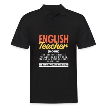 Lustiges Lehrer Lehrerinnen Geschenk - Männer Poloshirt - Schwarz - Vorne - Kai (181cm)