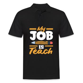 Lustiges Lehrer Lehrerinnen Geschenk - Männer Poloshirt - Schwarz - Vorne - Kai (181cm)
