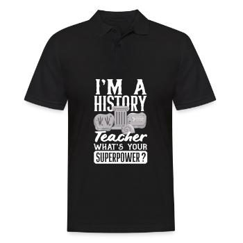 Lustiges Lehrer Lehrerinnen Geschenk - Männer Poloshirt - Schwarz - Vorne - Kai (181cm)