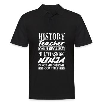 Lustiges Lehrer Lehrerinnen Geschenk - Männer Poloshirt - Schwarz - Vorne - Kai (181cm)