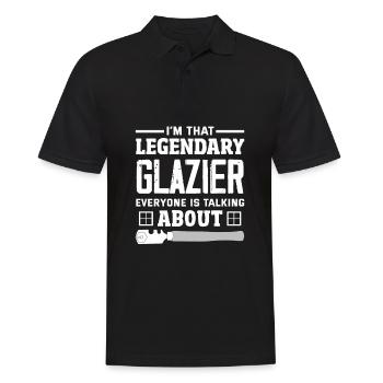 Glaser Geschenk - Männer Poloshirt - Schwarz - Vorne - Kai (181cm)