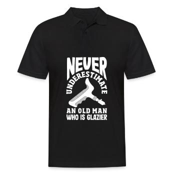 Glaser Geschenk - Männer Poloshirt - Schwarz - Vorne - Kai (181cm)