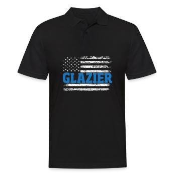 Glaser Geschenk - Männer Poloshirt - Schwarz - Vorne - Kai (181cm)