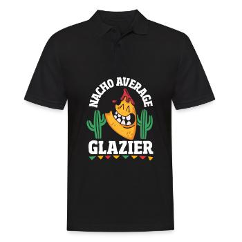 Glaser Geschenk - Männer Poloshirt - Schwarz - Vorne - Kai (181cm)
