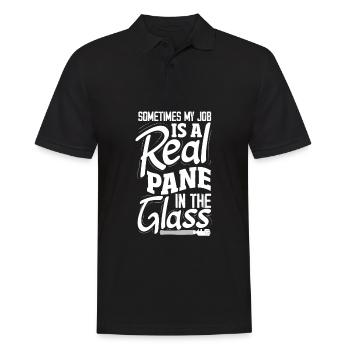 Glaser Geschenk - Männer Poloshirt - Schwarz - Vorne - Kai (181cm)