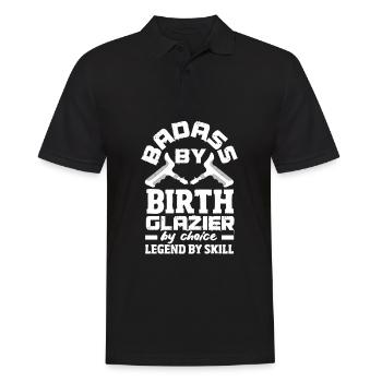 Glaser Geschenk - Männer Poloshirt - Schwarz - Vorne - Kai (181cm)