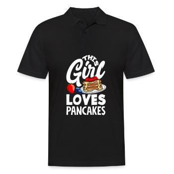 Cadeau drôle d’amateur de crêpes - Polo Homme - noir - Devant - Kai (181cm)