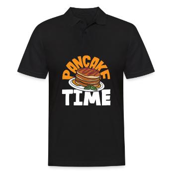 Cadeau drôle d’amateur de crêpes - Polo Homme - noir - Devant - Kai (181cm)
