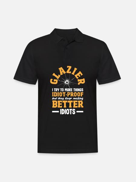Glaser Geschenk - Männer Poloshirt - Schwarz