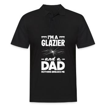 Glaser Geschenk - Männer Poloshirt - Schwarz - Vorne - Kai (181cm)