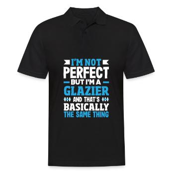 Glaser Geschenk - Männer Poloshirt - Schwarz - Vorne - Kai (181cm)