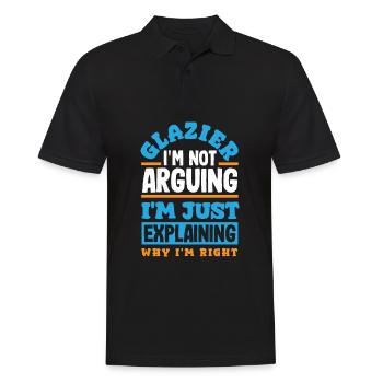 Glaser Geschenk - Männer Poloshirt - Schwarz - Vorne - Kai (181cm)