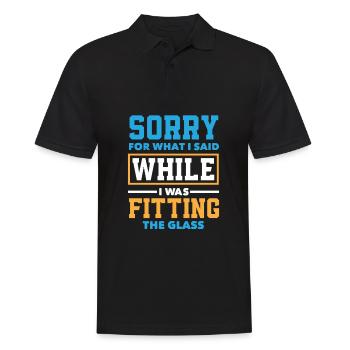 Glaser Geschenk - Männer Poloshirt - Schwarz - Vorne - Kai (181cm)