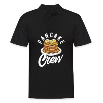 Cadeau drôle d’amateur de crêpes - Polo Homme - noir - Devant - Kai (181cm)