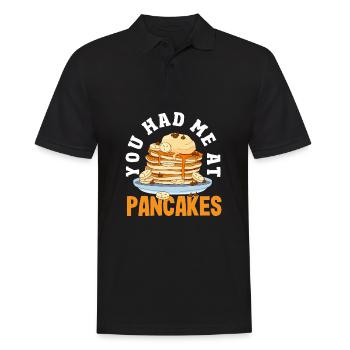 Cadeau drôle d’amateur de crêpes - Polo Homme - noir - Devant - Kai (181cm)