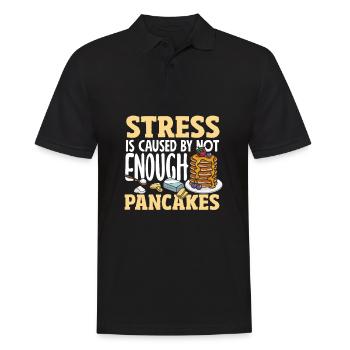 Cadeau drôle d’amateur de crêpes - Polo Homme - noir - Devant - Kai (181cm)