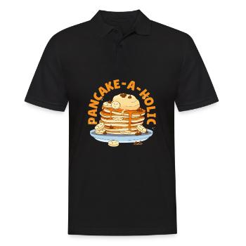 Cadeau drôle d’amateur de crêpes - Polo Homme - noir - Devant - Kai (181cm)