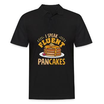 Cadeau drôle d’amateur de crêpes - Polo Homme - noir - Devant - Kai (181cm)