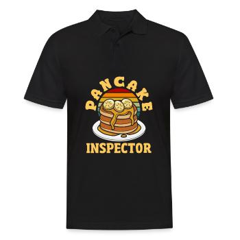 Cadeau drôle d’amateur de crêpes - Polo Homme - noir - Devant - Kai (181cm)