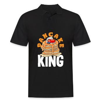 Cadeau drôle d’amateur de crêpes - Polo Homme - noir - Devant - Kai (181cm)