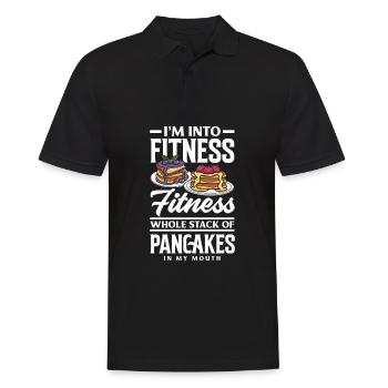 Cadeau drôle d’amateur de crêpes - Polo Homme - noir - Devant - Kai (181cm)