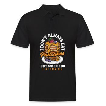 Cadeau drôle d’amateur de crêpes - Polo Homme - noir - Devant - Kai (181cm)