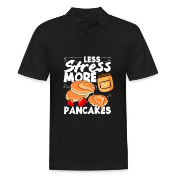Cadeau drôle d’amateur de crêpes - Polo Homme - noir - Devant - Kai (181cm)