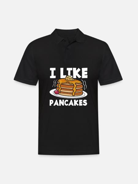Funny Pancake Lover Gift - Men's Polo Shirt - black