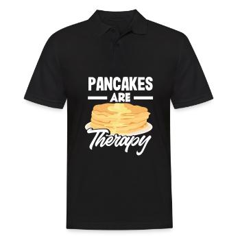 Cadeau drôle d’amateur de crêpes - Polo Homme - noir - Devant - Kai (181cm)