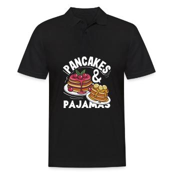 Cadeau drôle d’amateur de crêpes - Polo Homme - noir - Devant - Kai (181cm)