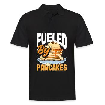 Cadeau drôle d’amateur de crêpes - Polo Homme - noir - Devant - Kai (181cm)