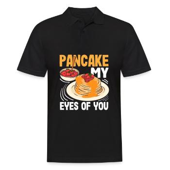 Cadeau drôle d’amateur de crêpes - Polo Homme - noir - Devant - Kai (181cm)