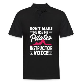 Ne me laissez pas exprimer mon professeur de Pilates - Polo Homme - noir - Devant - Kai (181cm)