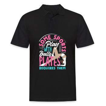 Some sports play Pilates with balls - Men's Polo Shirt - black - Front - Kai (181cm)