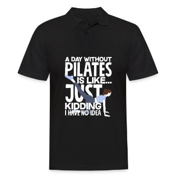 A day without Pilates is like no plan - Men's Polo Shirt - black - Front - Kai (181cm)