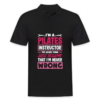 Entraîneur de Pilates Dicton humoristique pour - Polo Homme - noir - Devant - Kai (181cm)