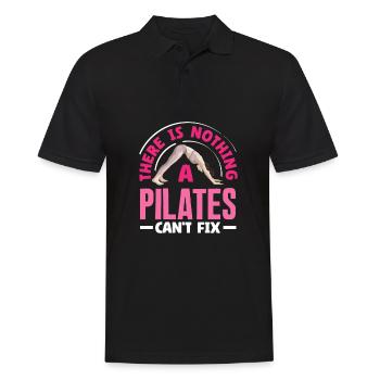 There's nothing Pilates can't fix - Men's Polo Shirt - black - Front - Kai (181cm)