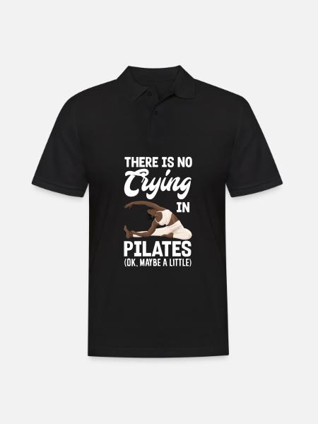 No crying during Pilates - Men's Polo Shirt - black