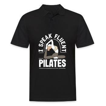 Je parle couramment le pilates pilates, la passion - Polo Homme - noir - Devant - Kai (181cm)