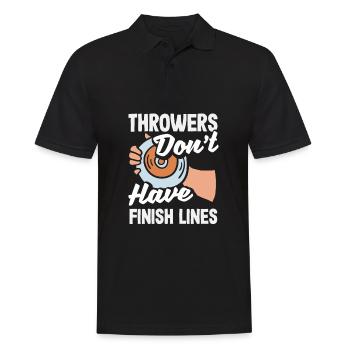 Diskus Diskuswurf Leichtathlet Sportler Geschenk - Männer Poloshirt - Schwarz - Vorne - Kai (181cm)