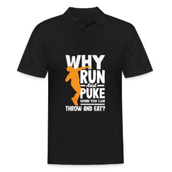 Diskus Diskuswurf Leichtathlet Sportler Geschenk - Männer Poloshirt - Schwarz - Vorne - Kai (181cm)