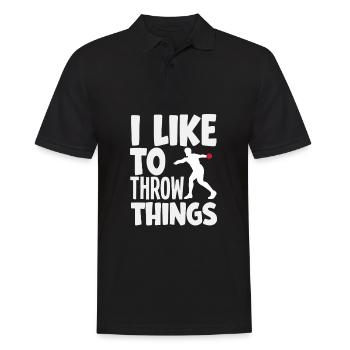 Lancer du disque Athlète Cadeau d’athlète - Polo Homme - noir - Devant - Kai (181cm)