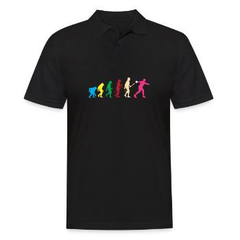 Diskus Diskuswurf Leichtathlet Sportler Geschenk - Männer Poloshirt - Schwarz - Vorne - Kai (181cm)